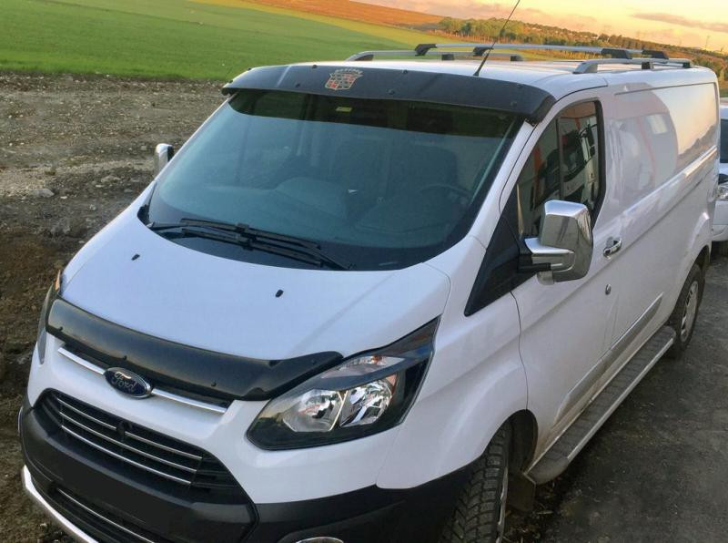 Купить Козырек на лобовое стекло (на кронштейнах) для Ford Custom 2013-2022 гг