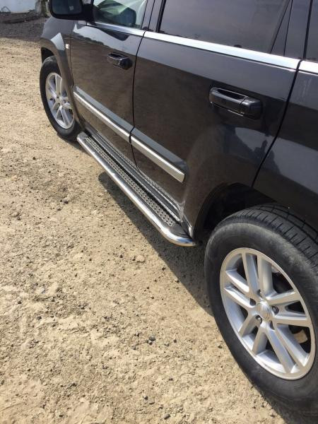 Купить Боковые пороги Maydos V2 (2 шт, нерж) для Jeep Grand Cherokee WK 2004-2010 гг