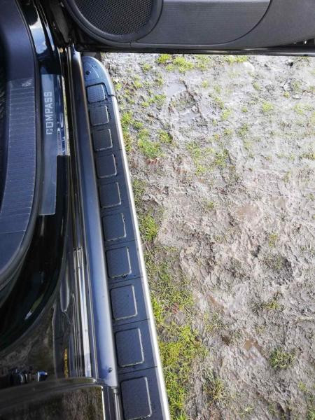 Купить Боковые пороги Duru (2 шт., алюминий) для Jeep Compass 2006-2016 гг