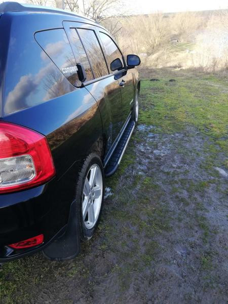 Купить Боковые пороги Duru (2 шт., алюминий) для Jeep Compass 2006-2016 гг