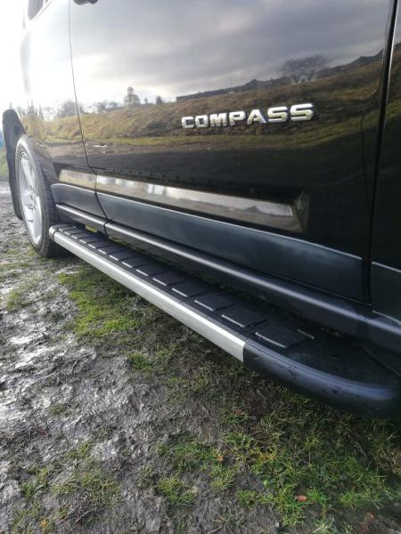 Купить Боковые пороги Duru (2 шт., алюминий) для Jeep Compass 2006-2016 гг
