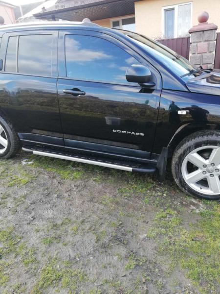 Купить Боковые пороги Duru (2 шт., алюминий) для Jeep Compass 2006-2016 гг