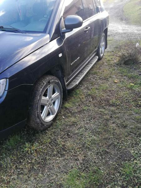 Купить Боковые пороги Duru (2 шт., алюминий) для Jeep Compass 2006-2016 гг