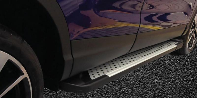 Купить Боковые пороги Allmond Grey (2 шт., алюминий) для Mercedes GLE/ML сlass W166