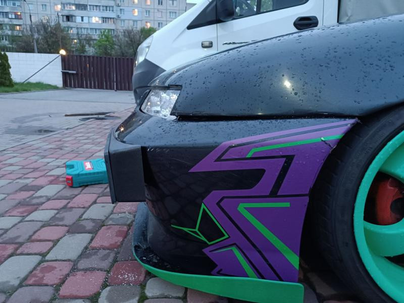 Купити Підставка під номер на край бампера (пластик) Чорний мат