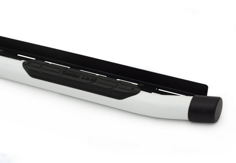 Купить Боковые пороги Amazon White (2 шт, черные) для Volkswagen Amarok 2010-2022 гг