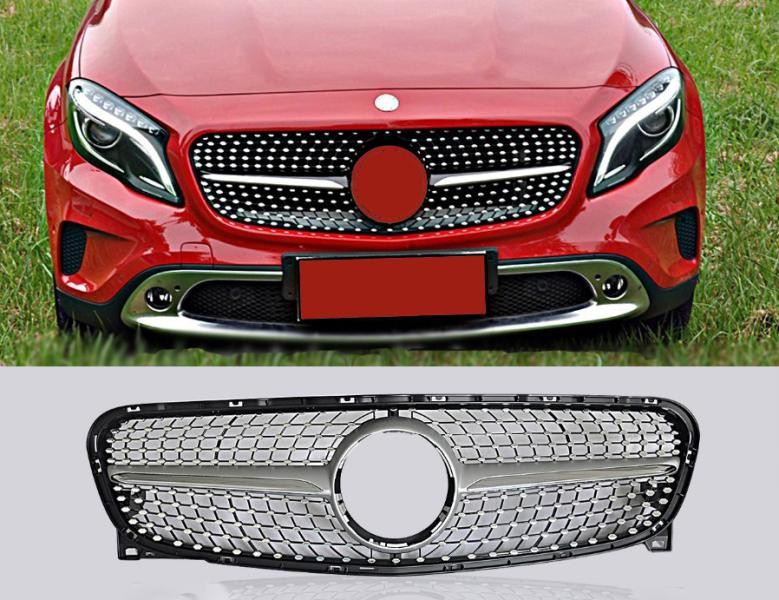 Купить Передняя решетка Diamond Silver (2014-2016) для Mercedes GLA X156