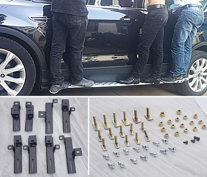 Купити Бокові пороги OEM-V2 (2 шт., алюміній) для Ford Kuga/Escape 2013-2019 рр