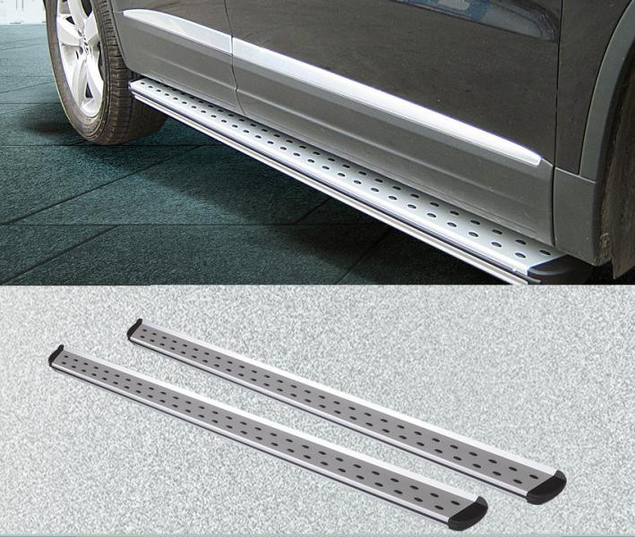 Купить Боковые пороги оригинал V2 (2 шт, алюм) для Volkswagen Tiguan 2007-2016 гг