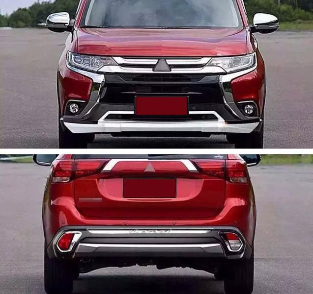 Купить Передняя и задняя накладки (2 шт., 2015-2018) для Mitsubishi Outlander