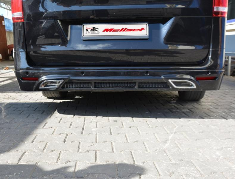 Купити Накладка на задній бампер V2 (під фарбування) для Mercedes Vito / V-class W447 2014- рр