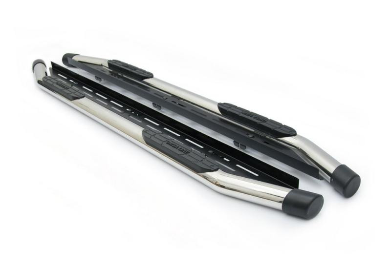 Купити Бокові пороги Amazon Silver (2 шт., нерж) 70 мм для Ford Ranger 2011-2022 рр