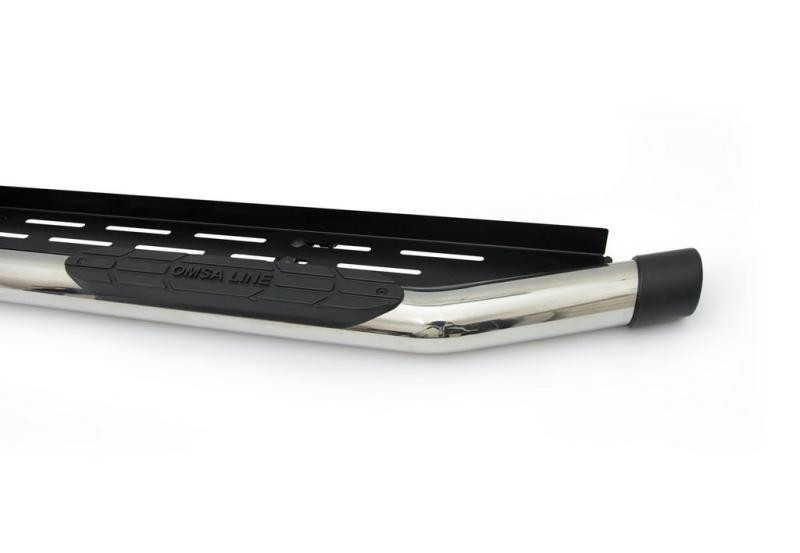 Купити Бокові пороги Amazon Silver (2 шт., нерж) 70 мм для Ford Ranger 2011-2022 рр