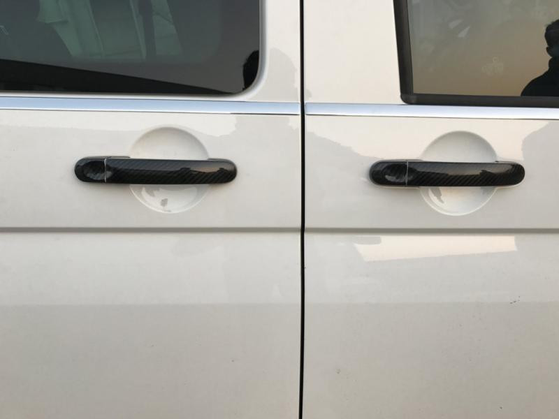 Купить Накладки на ручки (натуральный карбон) 4 ручки для Volkswagen Touran 2010-2015 гг