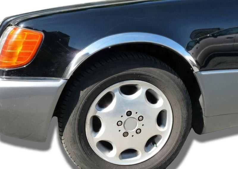 Купить Накладки на арки (4 шт, нерж) для Mercedes S-сlass W140