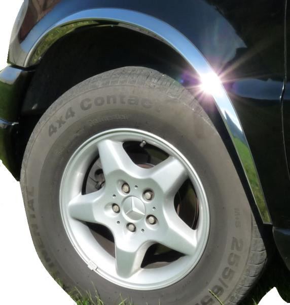 Купить Накладки на арки (4 шт, нерж) для Mercedes ML W163