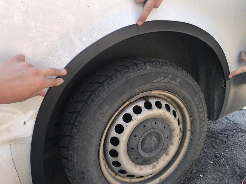 Купити Накладки на арки (6 шт, чорні) ABS пластик для Volkswagen T5 Transporter 2003-2010 рр