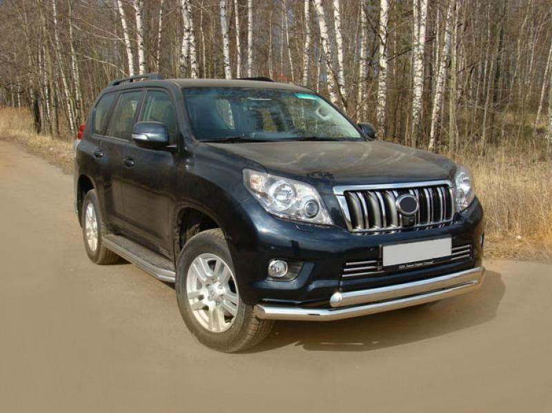 Купити Передній захист ST014 (нерж) 70/42 мм для Toyota Land Cruiser Prado 150
