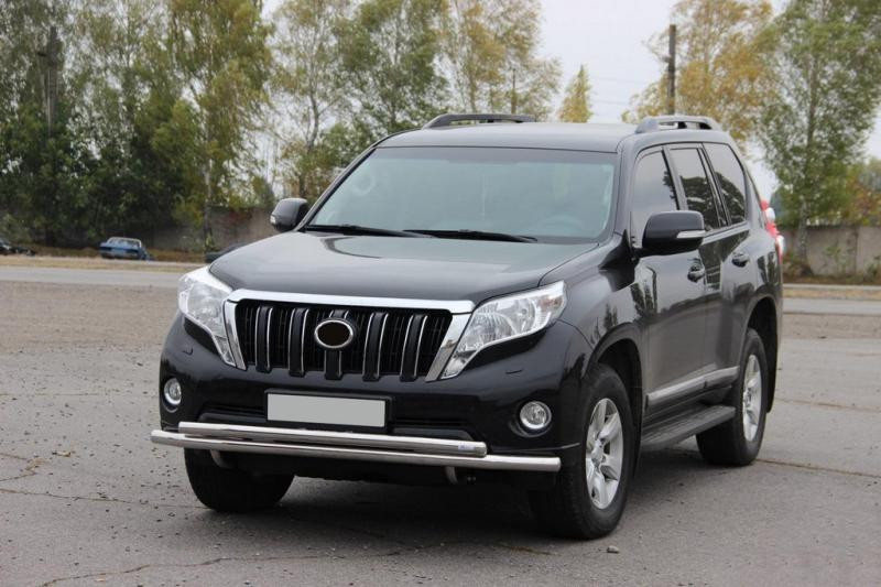 Купити Передній захист ST014 (нерж) 70/42 мм для Toyota Land Cruiser Prado 150