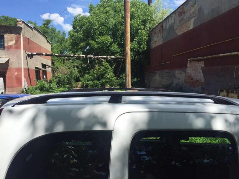 Купить Рейлинги черные Макси база, Чугунные ножки для Renault Kangoo 2008-2020 гг