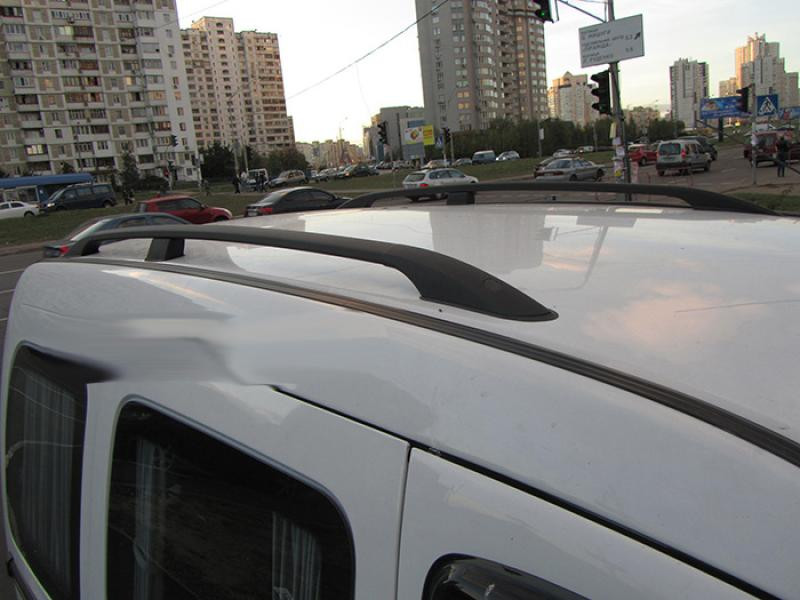 Купить Рейлинги черные Макси база, Чугунные ножки для Renault Kangoo 2008-2020 гг