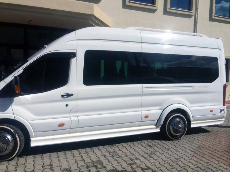 Купити Бокові пороги (під фарбування) для Ford Transit 2014- рр