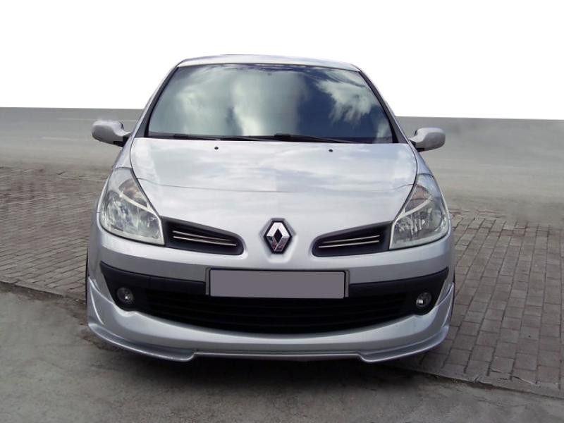 Купити Накладка на передній бампер V1 (під фарбування) для Renault Clio III 2005-2012 рр