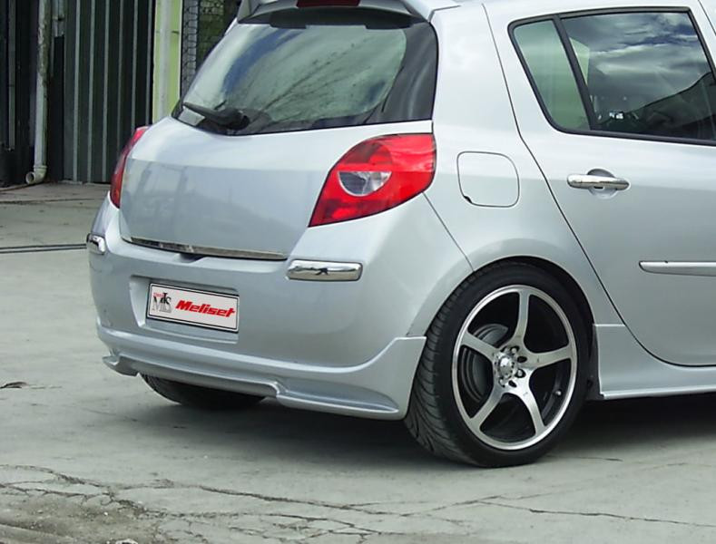 Купить Накладка на задний бампер V1 (под покраску) для Renault Clio III 2005-2012 гг