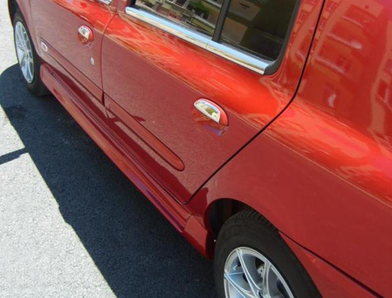 Купить Боковые пороги (под покраску) для Renault Symbol 2008-2013 гг