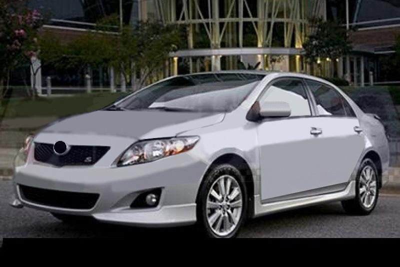 Купить Накладка на передний бампер (под покраску) для Toyota Corolla 2007-2013 гг