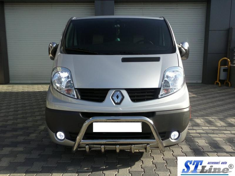 Купити Кенгурятник WT003-4 (нерж.) З написом для Opel Vivaro 2001-2015 рр