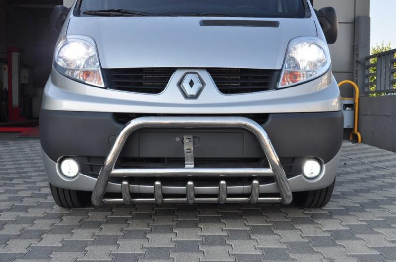 Купити Кенгурятник WT003-4 (нерж.) З написом для Opel Vivaro 2001-2015 рр