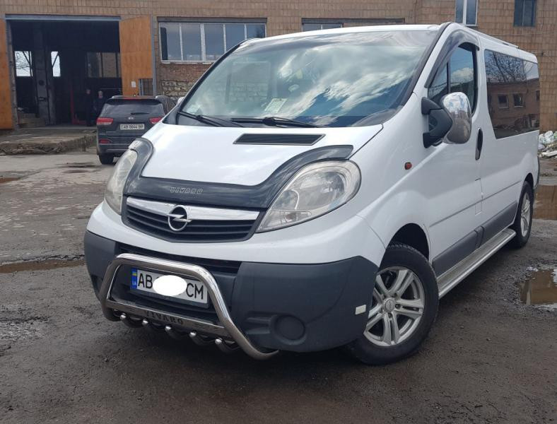 Купити Кенгурятник WT003-4 (нерж.) З написом для Opel Vivaro 2001-2015 рр