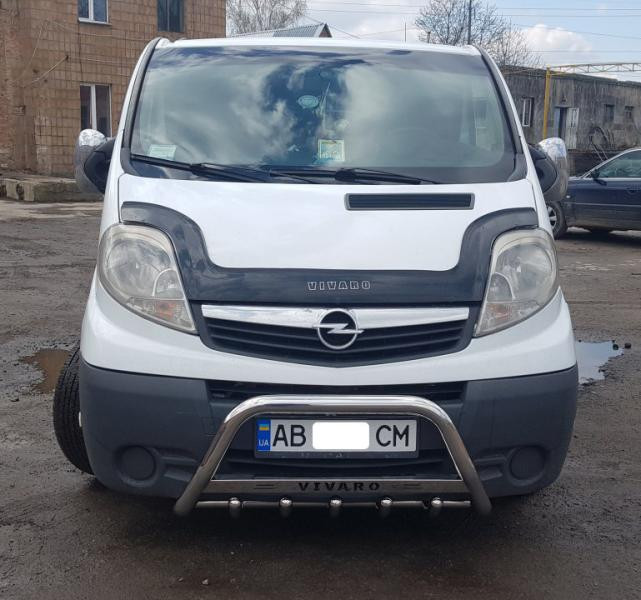 Купити Кенгурятник WT003-4 (нерж.) З написом для Opel Vivaro 2001-2015 рр