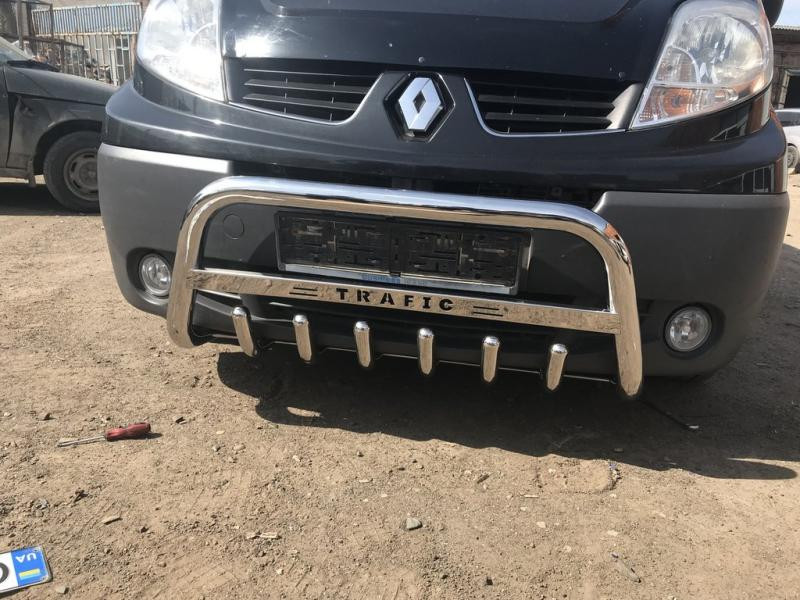 Купити Кенгурятник WT003-4 (нерж.) З написом для Renault Trafic 2001-2015 рр