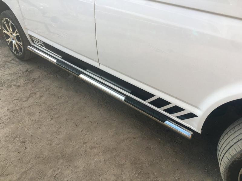 Купити Бічні труби (2 шт., нерж) 70мм, Коротка база для Volkswagen T6