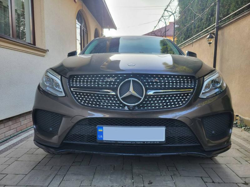 Купити Тюнінг решітка радіатора (Diamond Silver) Без камери для Mercedes GLE coupe C292 2015-2019 рр