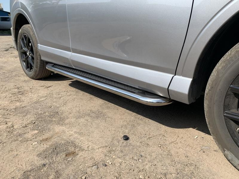 Купить Боковые пороги Maydos V2 (2 шт., алюминий -2025 нерж) для Toyota Rav 4 2006-2013 гг