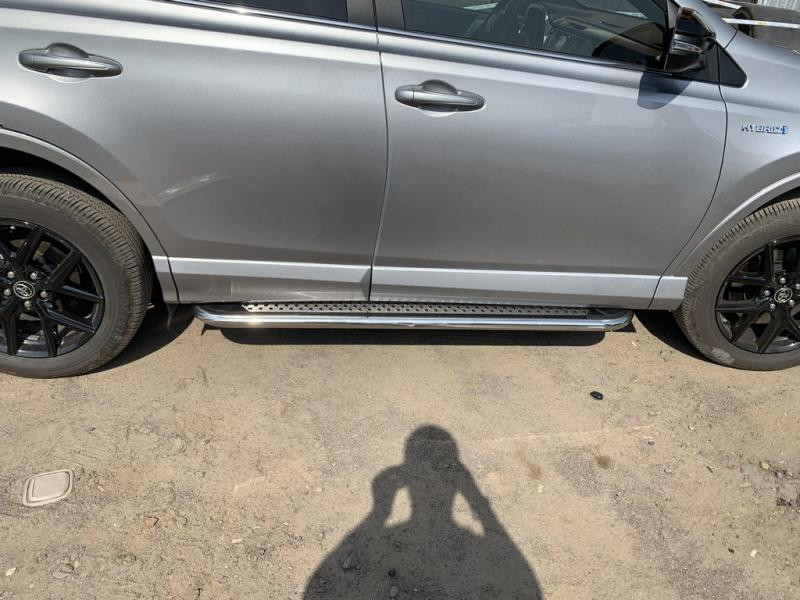 Купить Боковые пороги Maydos V2 (2 шт., алюминий -2025 нерж) для Toyota Rav 4 2013-2018 гг