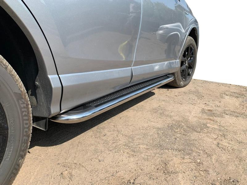 Купить Боковые пороги Maydos V2 (2 шт., алюминий -2025 нерж) для Toyota Rav 4 2013-2018 гг