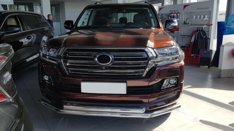 Купить Передняя дуга ST014 (2015-2025, нерж.) 70мм на 48мм для Toyota Land Cruiser 200