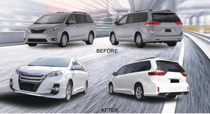 Купити Комплект обвісів GBT для Toyota Sienna 2010-2020 рр