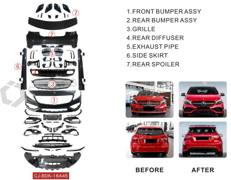Купить Комплект обвесов (AMG A45) для Mercedes A-сlass W176 2012-2018 гг