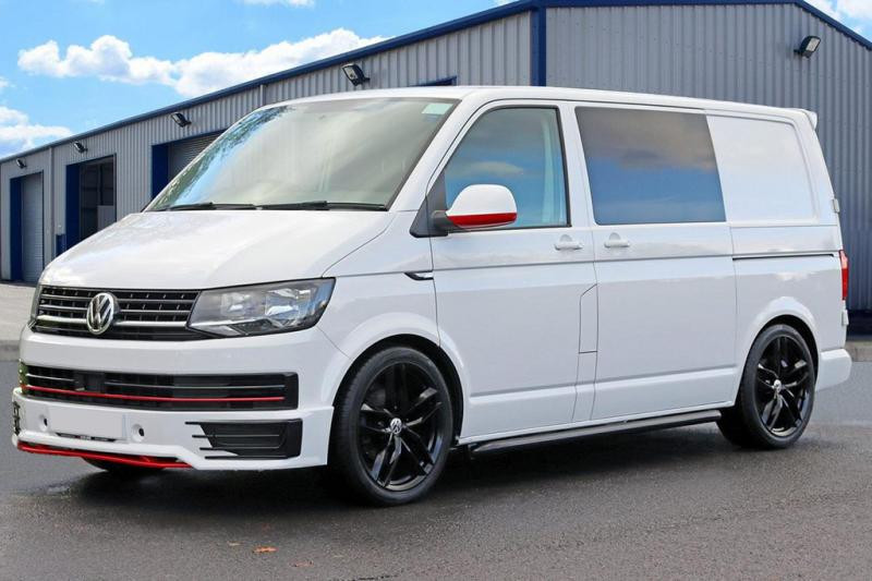 Купить Накладка на передний бампер Sportline 2015-2018 (под покраску) для Volkswagen T6
