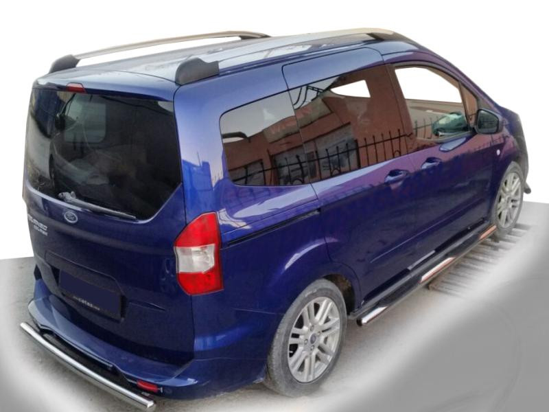 Купить Боковые трубы (2 шт, нерж) для Ford Courier 2014-2023 гг