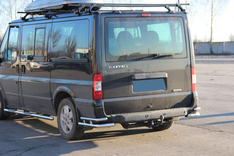 Купить Задняя защита AK002 (нерж.) для Ford Transit 2000-2014 гг