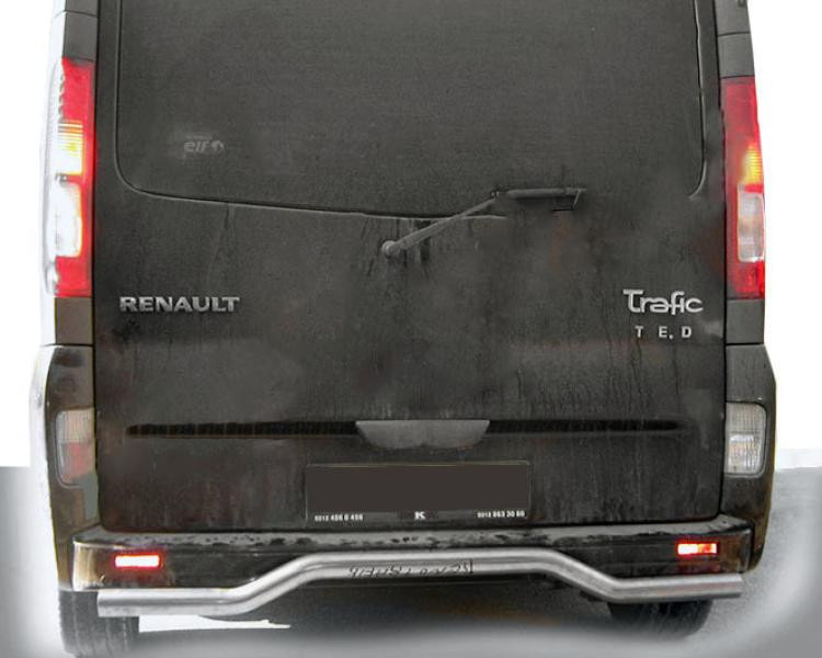 Купить Задняя защита AK006 (нерж) для Opel Vivaro 2001-2015 гг