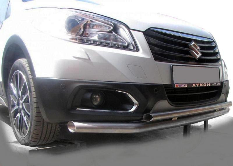 Купить Передний ус ST014 (нерж) для Suzuki SX4 S-Cross 2013-2016 гг