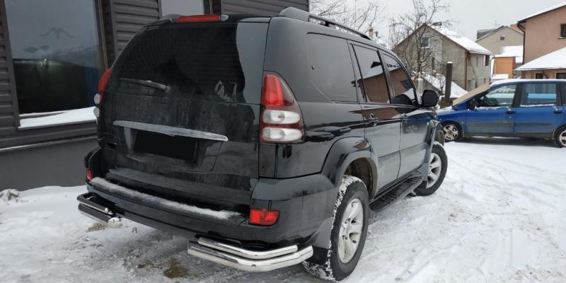 Купить Задние двойные уголки AK003-2 (2 шт, нерж) для Toyota Land Cruiser Prado 120