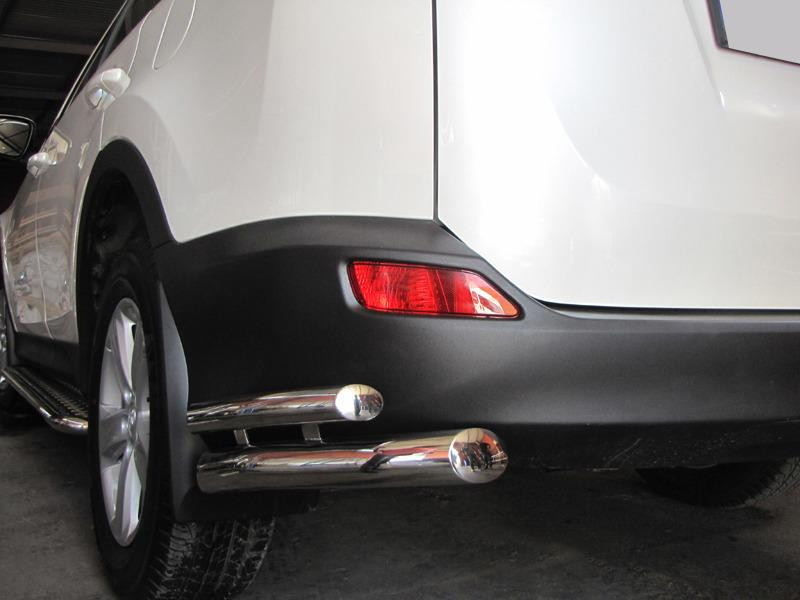 Купить Задние уголки AK003-double (нерж) для Toyota Rav 4 2013-2018 гг